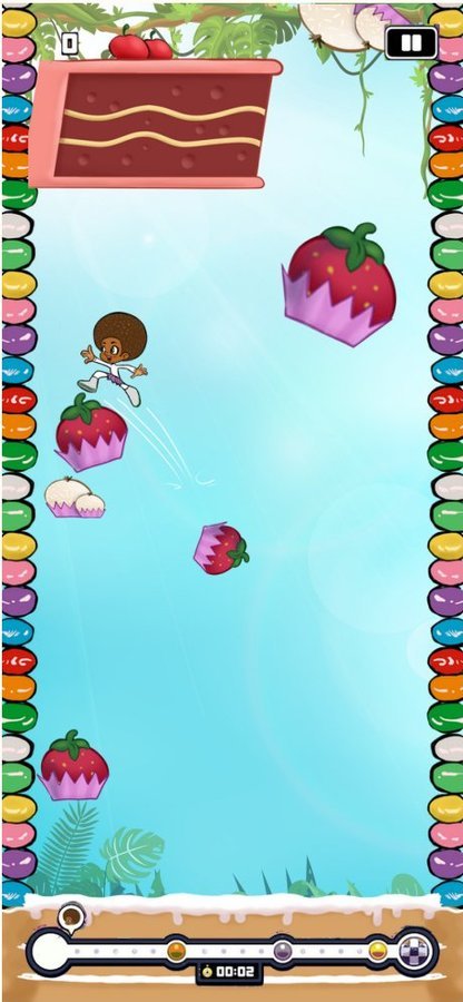 Gameplay vertical mobile de Algodão Doce