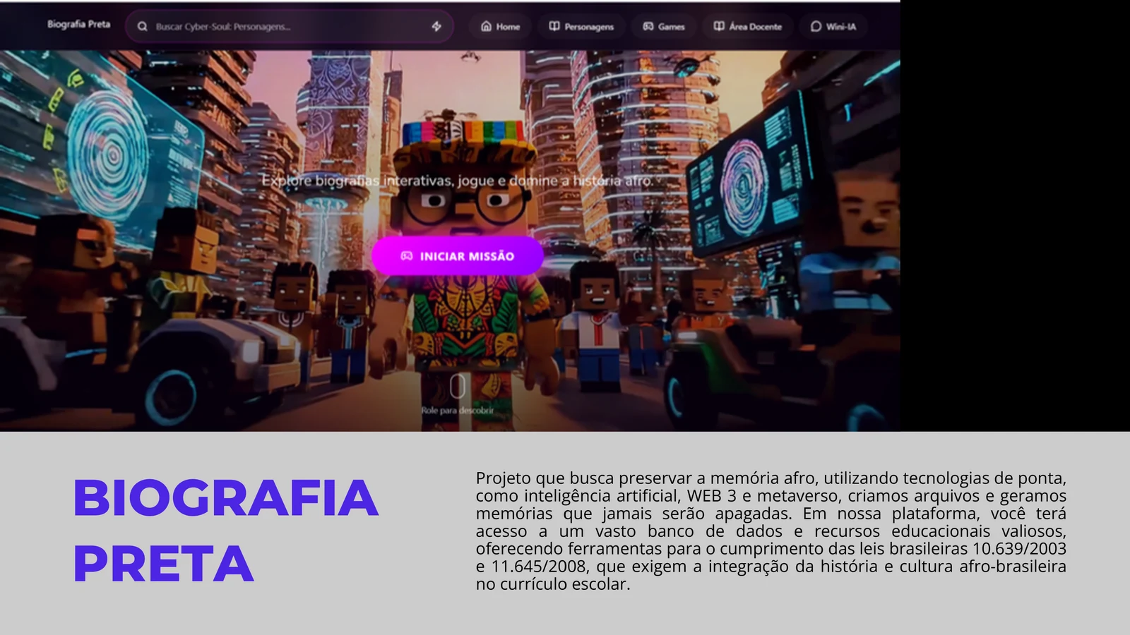 Presentación visual de Biografia Preta